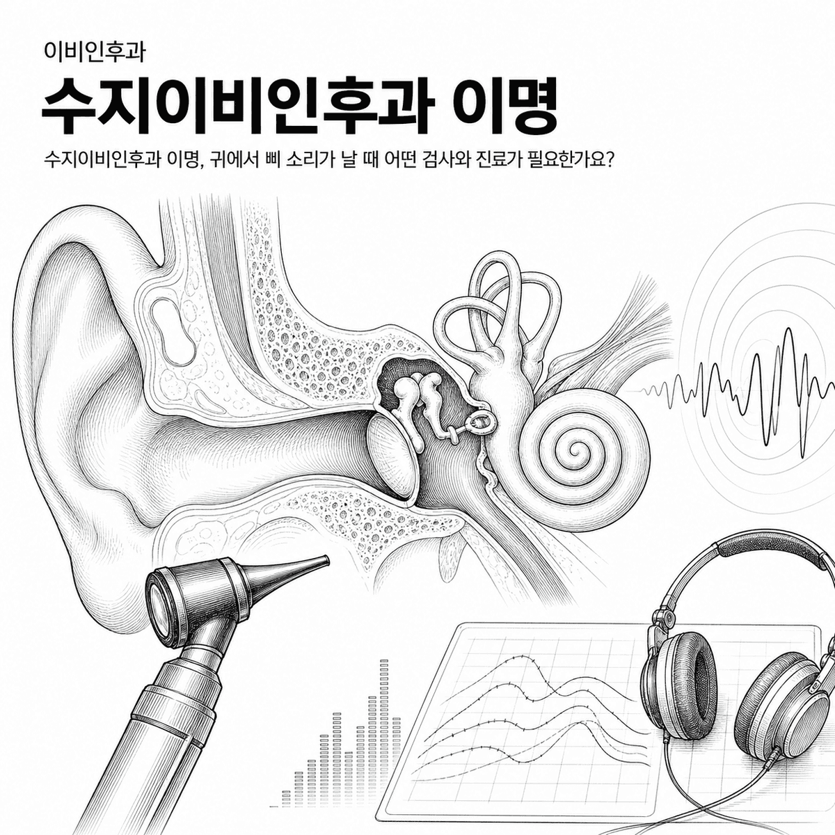 수지이비인후과 이명, 귀에서 삐 소리 날 때 검사는 어디까지 필요할까요?