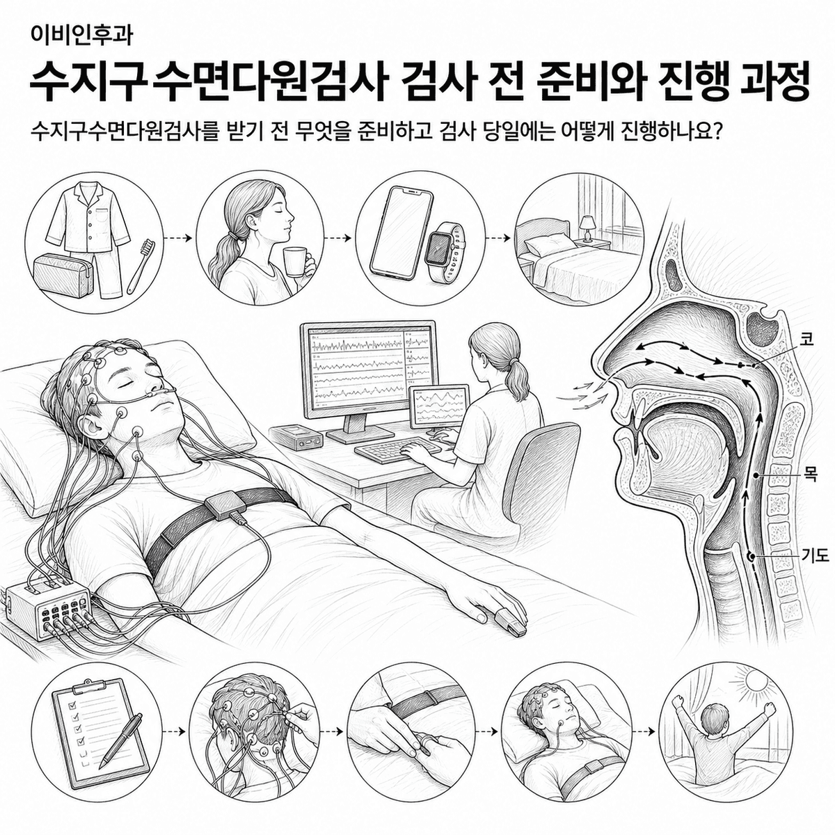 수지구수면다원검사, 준비부터 당일 과정까지 무엇을 확인해야 할까?